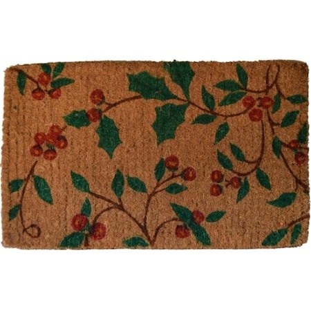 Imports Decor Inc The Holly Princess Welcome Mat is full of Christmas cheer, and offers high performance shoe scru 685TCM